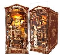 KingStora Magic Book Nook - Modelo de montaje para bricolaje, varios estilos temáticos disponibles sujetalibros asistentes para adultos (mundo mágico)