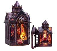 KingStora Spire of The Wyrm Book Nook - Kit de manualidades de bricolaje - Diorama en miniatura de guarida de dragón de fantasía gótica, kit de manualidades hecho a mano para adultos