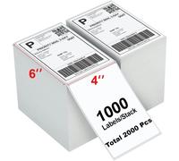 Kingtac (Etiquetas 2000 Etiquetas directas Termales Termales) Etiqueta de envo directo trmico - Grado comercial Compatible con Zebra & Rollo & Munb