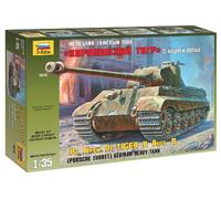 Kingtiger Porsche Tanque 1:35 Kit De Modelo De Plástico ZVEZDA