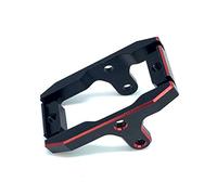 KingVal Piezas de repuesto de aluminio para servo RC compatibles con Traxxas TRX4M 1/18 RC Crawler Car (negro-rojo)