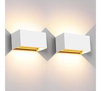 Kingwei 2 pezzi 20w Applique Esterno Interno 3000K Bianco Caldo Applique da Esterno Angolo del Fascio Regolabile Lampada da Parete Muro Esterno IP65 I