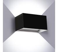 Kingwei 20W Aplique Pared Interior/Exterior 6000K Blanco frio Moderno Apliques Pared Ángulo de Haz Ajustable Apliques Pared Led IP65 Impermeabile ?ne