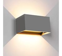 Kingwei 20W Apliques Pared Interior 3000K Blanco Cálido Moderno Lampara Pared Ángulo de Haz Ajustable Lampara de Pared IP65 Impermeabile Lamparas Pa