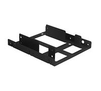 Kingwin 2,5 Pulgadas a 3,5 Pulgadas Duro Interno Unidad de Disco Kit de Montaje Negro 2 x 2.5 HDD/SSD to 3.5 Metal (Black)