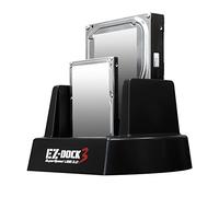 Kingwin 2 Bay USB 3.0 EZ Dock para 2,5 Pulgadas y 3,5 Pulgadas con Clone Negro