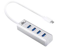 Kingwin 4 Puerto Portable USB 3.0 SuperSpeed Hub Compatible con USB 2.0. Windows, Mac OS X y Linux Apoyo