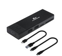 Kingwin M.2 NVMe - Lector de tarjetas SSD (USB2.0) USB HUB USB-C 3.2 Gen 2 Super Speed