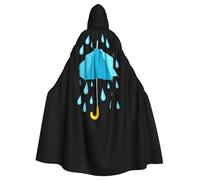 Kingww A Safe Haven From The Rain - Capa con capucha de Halloween para hombres y mujeres: capa ligera de poliéster con capucha, perfecta para cosplay, Halloween y fiestas de disfraces