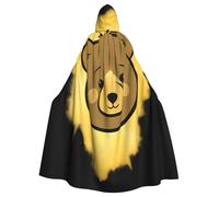 Kingww Capa con capucha para hombre y mujer, de The Little Bear In The Gold Powder, de poliéster, ligera, perfecta para cosplay, Halloween y fiestas de disfraces