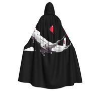 Kingww Capa con capucha The Plane That Expresses Love Halloween para hombres y mujeres: capa ligera de poliéster con capucha, perfecta para cosplay, Halloween y fiestas de disfraces