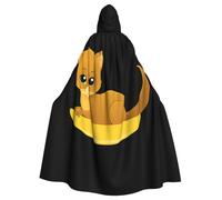 Kingww Little Yellow Weasel In The Cradle - Capa con capucha de Halloween para hombres y mujeres: capa ligera de poliéster con capucha, perfecta para cosplay, Halloween y fiestas de disfraces