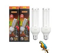 KINGYEENUO E27 Bombilla UVA UVB Para Aves 2.4 UVB 20W Lámpara Fluorescente Compacta Para Todo Tipo de Aves Cautivas, Luz Solar Natural Simulación de Pájaro Bombilla de Pájaro Lámpara Compacta