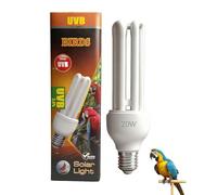 KINGYEENUO E27 Bombilla UVA UVB Para Aves 2.4 UVB 20W Lámpara Fluorescente Compacta Para Todo Tipo de Aves Cautivas, Luz Solar Natural Simulación de Pájaro Bombilla de Pájaro Lámpara Compacta
