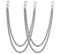 KingYH 2 Piezas 60 cm Cadena para Pantalon Doble Punk Hip Hop Jeans Cartera de la Cadena para Hombres Mujeres Cartera Pantalones Vaqueros Bolso de Mano Cadena Cartera