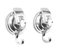 KingYH 2 Piezas Ganchos Ventosa Fuerte Ventosa Gancho Vacío Impermeable para Baldosas y Puerta de Cocina Cuarto de Baño Vidrio Holding Toallas de Baño Colgar Ropa Abrigos Ganchos Capacidad 5KG