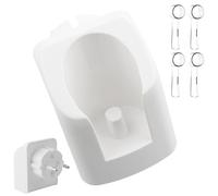 KingYH Cargador de Pared inalámbrico para cepillos de Dientes eléctricos Oral-B Braun Enchufe EU Estación para Vitality Genius X iO3 iO4 iO5 iO6 (Blanco, Cargador + Tapa Protectora)