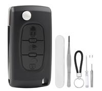 KingYH CE0523 VA2 Carcasa Mando Llave de 3 Botones Llave de Repuesto Plegable Mando a Distancia Funda para Llave de Repuesto para Peugeot 207 307 308 407 408 3008 5008 Citroën C2 C3 C4 C5 C6 C8