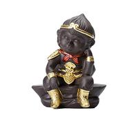 Kingzhuo Figuras coleccionables de muñecas, mono, rey mono, estatua de Sun Wukong, figuras coleccionables, adornos de cerámica, decoración adorable regalo (9 x 11 cm)