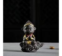 Kingzhuo Figuras coleccionables de muñecas, mono, rey mono, estatua de Sun Wukong, figuras coleccionables, adornos de cerámica, decoración adorable regalo (8 x 10 cm)