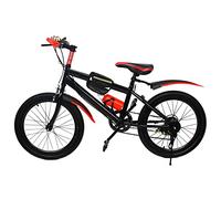 KinHall Bicicleta de Montaña 20 Pulgadas Niños y Niñas, Bicicleta Urbana con 7 Velocidades, Frenos Delanteros y Traseros, Asiento Ajustable, Guardabarros y Bolsa de Agua Incluida