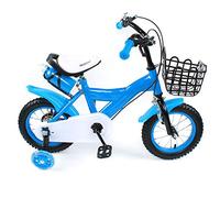 KinHall Bicicleta infantil de 12 pulgadas con rueda auxiliar, principiante, adecuada para niños y niñas, asiento ajustable