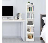 KinHall Estantería de suelo de 5 niveles, estantería de almacenamiento independiente, estantería estrecha de esquina, para cocina, dormitorio, salón, 30 x 24 x 152 cm (blanco)