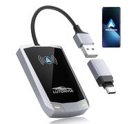 Kinhank Adaptador inalámbrico Android Auto con NFC - Dongle Android Auto Mejorado 2024, Baja latencia, Wi-Fi 5.8GHz, Plug & Play para Android 11+ y Coches con Android Auto cableado de fábrica