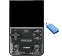 Kinhank - K36 Consola Retro portátil 64 GB con +9.000 Juegos +30 Emuladores PS1, PSP, N64, NDS, SuperN, GameB, GBA - Linux IPS 3.5" Consola de Videojuegos portátil (Negro Transparente)
