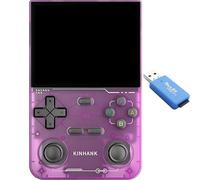 Kinhank - K36 Consola Retro portátil 64 GB con +9.000 Juegos +30 Emuladores PS1, PSP, N64, NDS, SuperN, GameB, GBA - Linux IPS 3.5" Consola de Videojuegos portátil (Púrpura Transparente)
