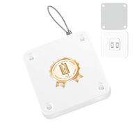 KINHARD Cierrapuertas Automático Blanco sin Taladrar, Cierra Puertas Automática 1000G con Cable 1,2m para Interior, Balcón y Entrada