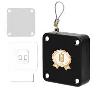 KINHARD Cierrapuertas Automático Negro 1,2m No Requiere Taladrar, Fuerza de Tracción de 1000G Cierra Puertas Automática con Cerradura Ajustable Funda Metálica Antidesgaste, para Puertas Habitaciones