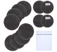 KinHwa Almohadillas Desmaquillantes Reutilizables Discos Desmaquillantes de Algodón, Almohadillas Cosméticas de Maquillaje Lavables Desmaquillador Make Up Limpieza Facial Pad 12 paquete Gris oscuro