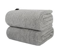 KinHwa - Servilletas de microfibra para cabello, 50 cm x 100 cm, toalla de baño de microfibra muy absorbente, secado rápido y absorbente, color gris