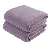 KinHwa Toalla de baño de Microfibra, Juego de 2 Toallas de baño Grandes, Suaves y absorbentes, Toalla de baño Grande para la Piscina, el Gimnasio, el Camping, el Yoga y los Viajes, Color Morado