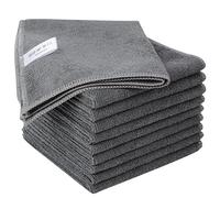KinHwa Trapos de Microfibra Súper Suaves Paños de Limpieza Absorbentes y Sin Pelusas Trapos de Limpieza para Cocina 10 Pack 30cm x 30cm Gris