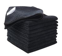 KinHwa Trapos de Microfibra Súper Suaves Paños de Limpieza Absorbentes y Sin Pelusas Trapos de Limpieza para Cocina 10 Pack 30cm x 30cm Negro