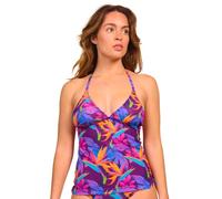 Kiniki Bañador Mujeres con Top de Tankini y con Transparencia al Bronceado Tan Through - Paradise Purple