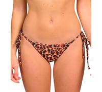 Kiniki Tanga de Bikini Mujer con Transparencia al Bronceado Tan Through y Lazos Laterales - Cheetah