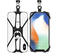 Kinizuxi 2 Packs Cordón Cruzado Para Teléfono Móvil con Correa Ajustable para el Cuello y agarre Para anillo de Teléfono, Cordón Universal Phpne Alrededor del Cuello Compatible con Smartphones