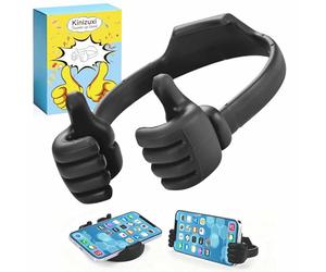 Kinizuxi Calcetines de Navidad Regalos Pulgares hacia Arriba Soporte Móvil Mesa, Flexibles Soporte Teléfono Phone Stand, Soporte Universal para iPhone,Samsung,Smartphone,iPad Mini Y más(Negro)
