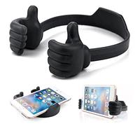 Kinizuxi Pulgares hacia Arriba Soporte Móvil Mesa, Flexibles Soporte Teléfono Phone Stand, Soporte Universal para iPhone14/13/12/11,Samsung, Xiaomi,Huawei,Smartphone,iPad Mini Y más(Negro)