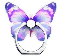 Kinizuxi Soporte de Anillo de teléfono Celular de Mariposa, Cute Anilla Movil SoporteRotación de 360 ° Anillo Soporte Movil Compatible con iPhone y Todos los teléfonos Inteligentes (Morada)