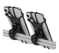 Kinizuxi Soporte Movil Bicicleta 2 Packs,360° Rotación Soporte Movil Moto Bici,Silicona Anti Vibración Soporte movil Bici Compatible con iPhone 14/13/12/11 Pro/XS MAX/X/XR y Otro 4.7-6.8" Móvil