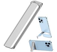 Kinizuxi Soporte Móvil Mesa, Aluminio Soporte Móvil Vertical y Horizontal, Ángulo Ajustable, Compatible con iPhone 14/13/12/11,Samsung Galaxy,Huawei, Todos los teléfonos Inteligentes-Plata