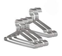 KINJOEK 50 perchas de alambre para ropa, 45 cm, de acero inoxidable, 3 mm de grosor, para ropa seca y húmeda, ropa interior y pantalones