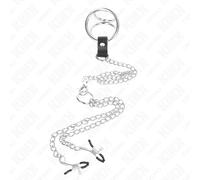 KINK Anillo Triple Metal Cromado - Diseño Moderno Con Cadena Y Pinzas Ajustables