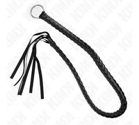 KINK - LÁTIGO DE SERPIENTE CON ANILLO DE MANO NEGRO 65 CM