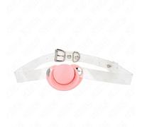 KINK - MORDAZA FORMA CHUPETE 5.5 x 4 CM ROSA AJUSTABLE 43-60 CM