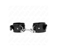 KINK - MUÃEQUERAS SIMPLES CON FILA DE REMACHES NEGRO AJUSTABLE 17-28 CM X 5 CM